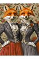 Картина по номерам на подрамнике «Сестры лисицы» 80x60 см