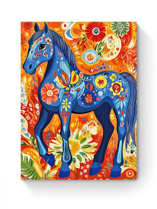 Алмазная мозаика на подрамнике «Городецкий конь» 35x25 см