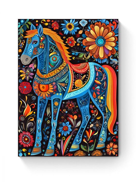 Алмазная мозаика на подрамнике «Городецкий конь» 50x40 см