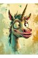 Алмазная мозаика без подрамника «Единорог» 50x40 см