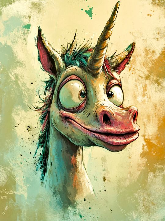 Алмазная мозаика без подрамника «Единорог» 90x70 см