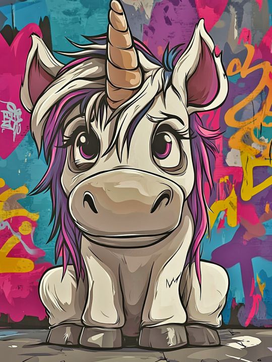 Алмазная мозаика без подрамника «Единорожка» 40x30 см