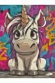 Алмазная мозаика без подрамника «Единорожка» 80x60 см