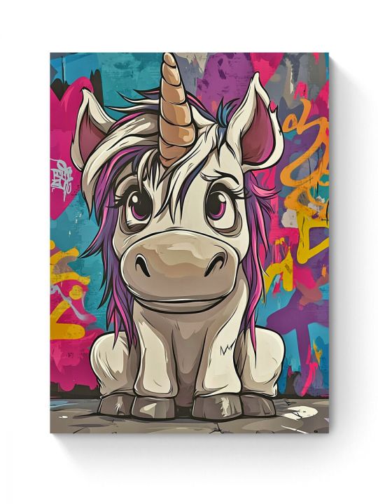 Алмазная мозаика на подрамнике «Единорожка» 60x45 см