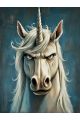 Алмазная мозаика без подрамника «Злой единорог» 80x60 см