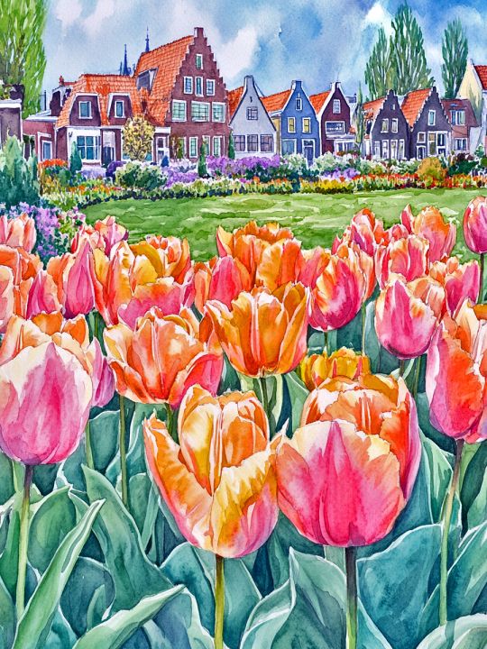 Алмазная мозаика без подрамника «Голландия» 80x60 см