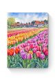 Алмазная мозаика на подрамнике «Море тюльпанов» 70x50 см