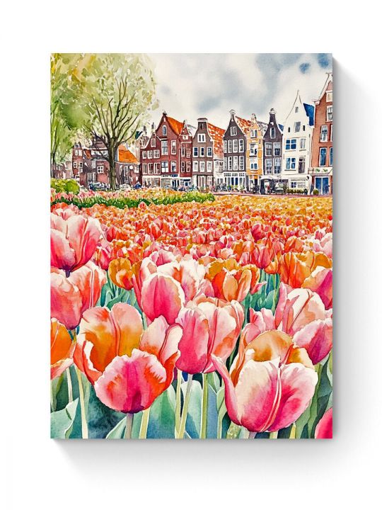 Алмазная мозаика на подрамнике «Амстердам» 50x40 см