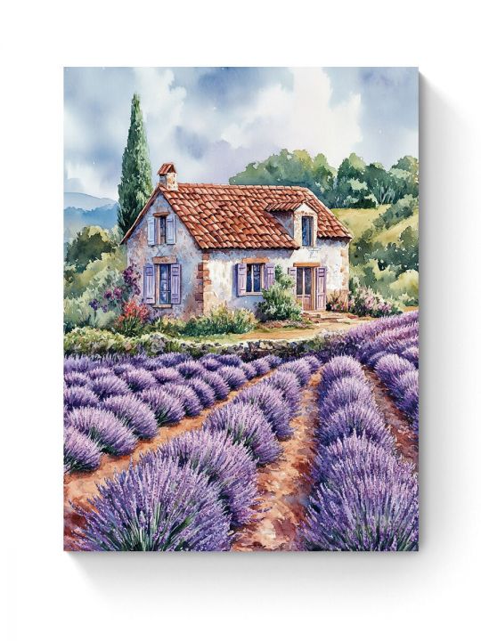 Алмазная мозаика на подрамнике «Аромат лаванды» 90x70 см