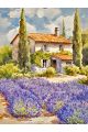 Алмазная мозаика без подрамника «Прованс Домик» 60x45 см