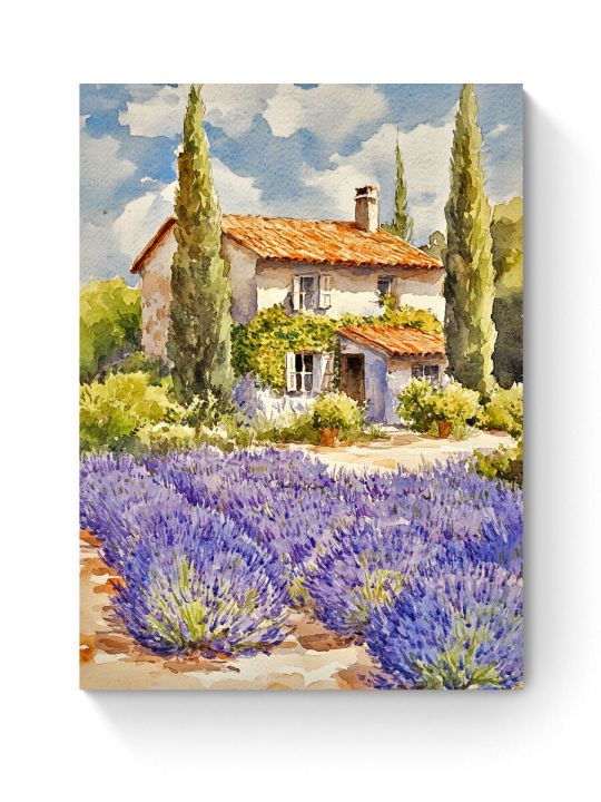 Алмазная мозаика на подрамнике «Прованс Домик» 50x40 см