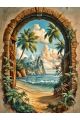 Алмазная мозаика без подрамника «Тропинка в рай» 35x25 см