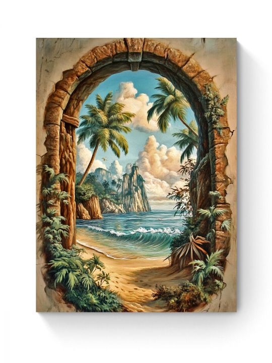 Алмазная мозаика на подрамнике «Тропинка в рай» 40x30 см