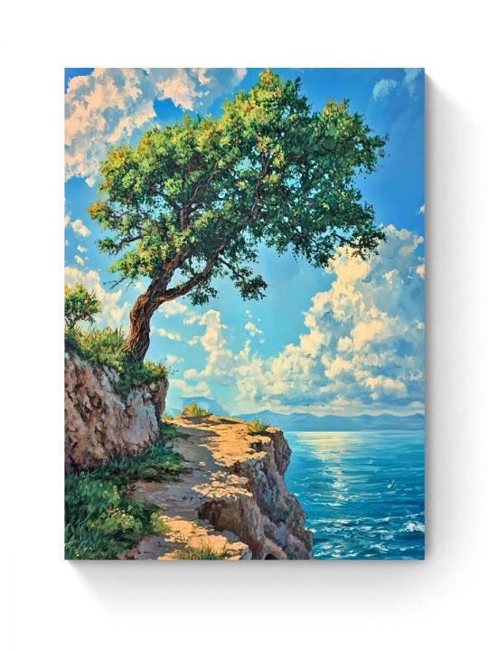 Алмазная мозаика на подрамнике «На скале» 70x50 см