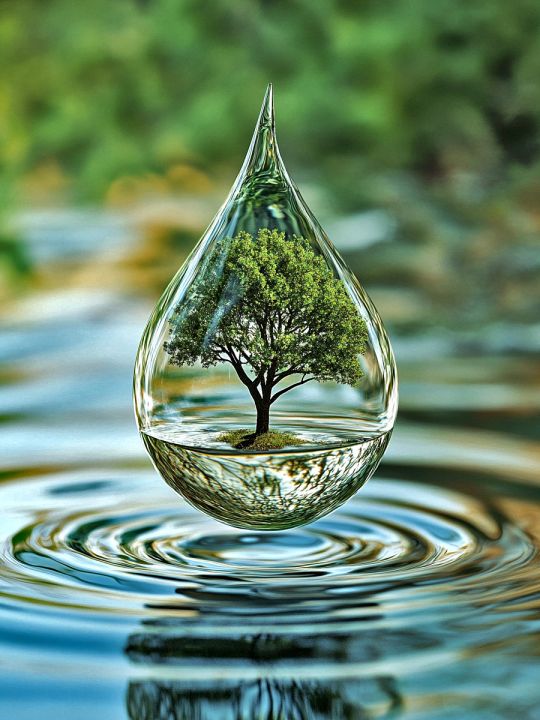 Алмазная мозаика без подрамника «Капля жизни» 80x60 см