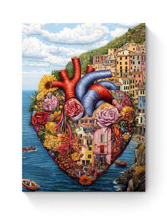 Алмазная мозаика на подрамнике «Средиземноморье» 40x30 см