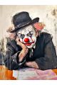 Алмазная мозаика без подрамника «Уставший клоун» 50x40 см