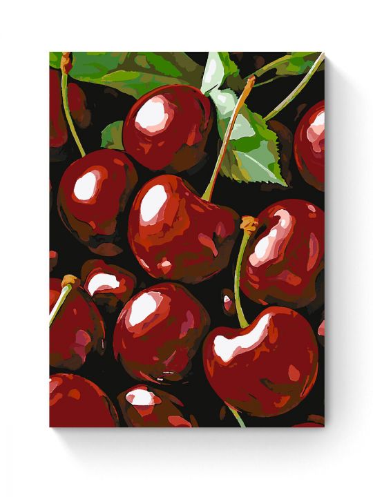Картина по номерам на подрамнике «Спелая вишня» 80x60 см