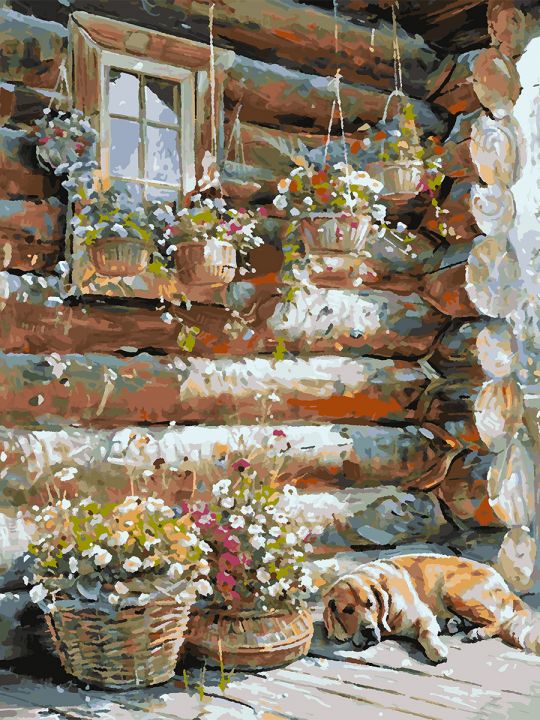 Картина по номерам без подрамника «Уютный уголок» 80x60 см