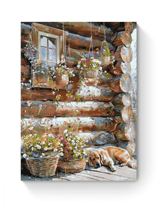 Картина по номерам на подрамнике «Уютный уголок» 90x70 см
