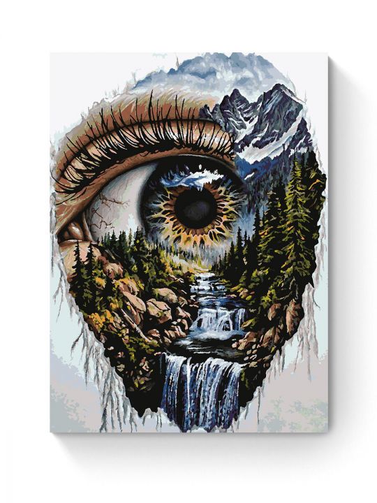 Картина по номерам на подрамнике «Взгляд на мир» 90x70 см