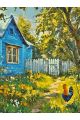 Картина по номерам без подрамника «Деревенька» 90x70 см