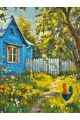 Картина по номерам без подрамника «Деревенька» 130x100 см