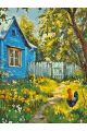 Картина по номерам без подрамника «Деревенька» 80x60 см