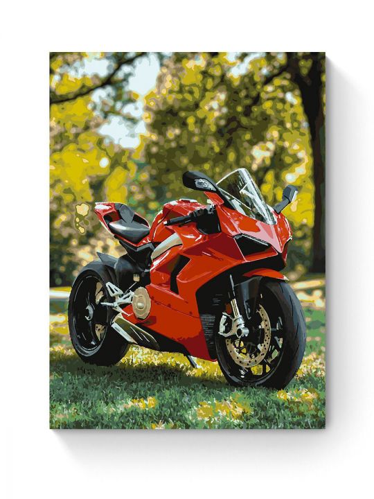Картина по номерам на подрамнике «Мотоцикл» 90x70 см
