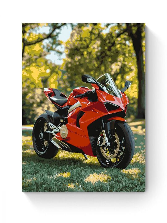 Картина по номерам на подрамнике «Мотоцикл» 80x60 см