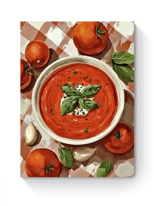 Алмазная мозаика на подрамнике «Томатный суп» 80x60 см