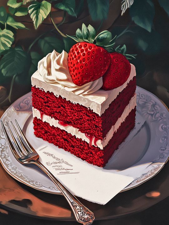 Алмазная мозаика без подрамника «Любимый тортик» 80x60 см