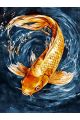 Алмазная мозаика без подрамника «Золотая рыбка» 50x40 см