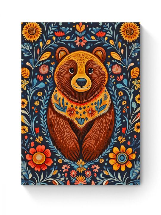 Алмазная мозаика на подрамнике «Мишутка» 60x45 см