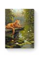Картина по номерам на подрамнике «Кот-рыбак» 90x70 см