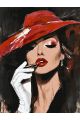 Картина по номерам на подрамнике «Леди в шляпе» 90x70 см