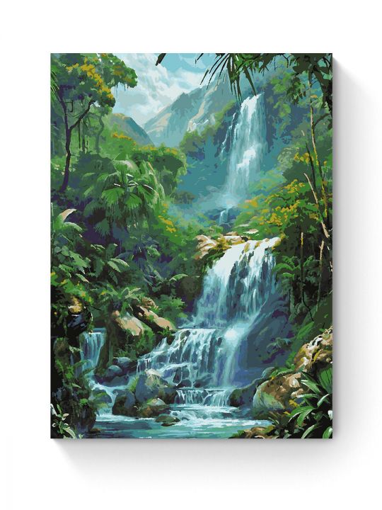 Картина по номерам на подрамнике «Водопад» 90x70 см
