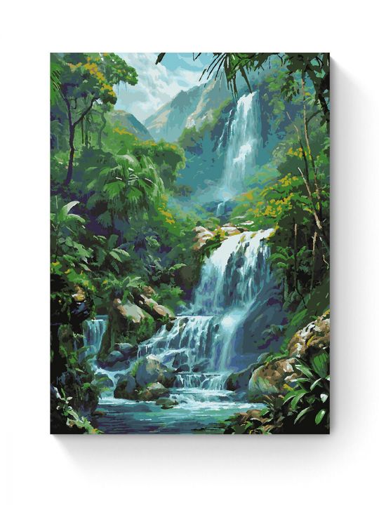 Картина по номерам на подрамнике «Водопад» 80x60 см