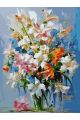 Картина по номерам без подрамника «Букет в вазе» 130x100 см