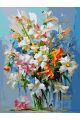 Картина по номерам без подрамника «Букет в вазе» 80x60 см