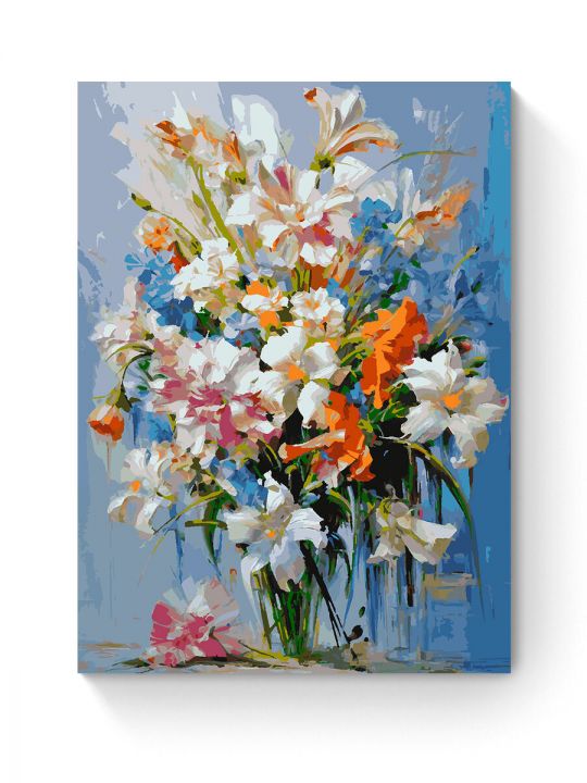 Картина по номерам на подрамнике «Букет в вазе» 90x70 см