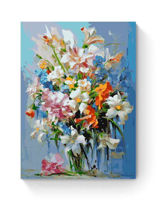 Картина по номерам на подрамнике «Букет в вазе» 80x60 см