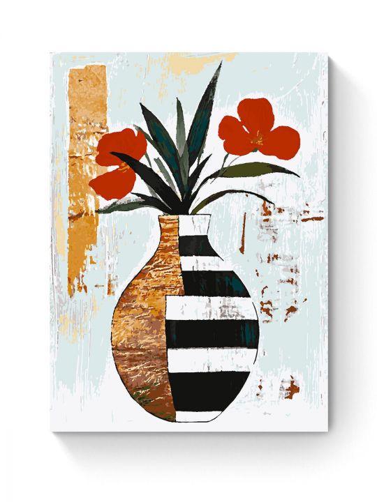 Картина по номерам на подрамнике «Красные цветы» 80x60 см