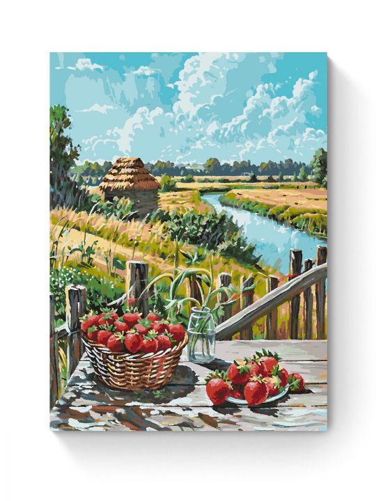 Картина по номерам на подрамнике «Сельское лето» 90x70 см