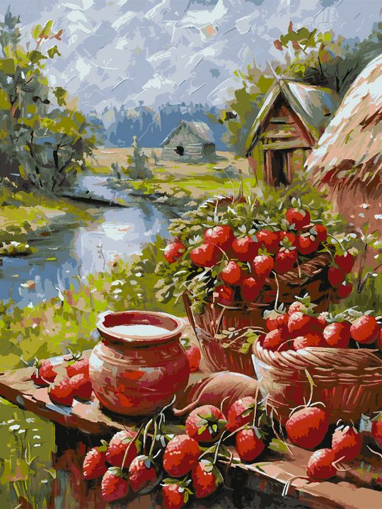 Картина по номерам без подрамника «Сельское лето» 130x100 см