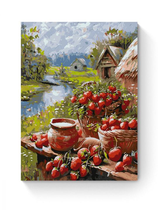 Картина по номерам на подрамнике «Сельское лето» 90x70 см