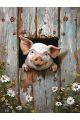 Картина по номерам без подрамника «Поросёнок» 80x60 см