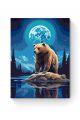 Картина по номерам на подрамнике «Мишка и луна» 35x25 см