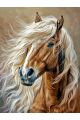 Алмазная мозаика без подрамника «Конь Булат» 40x30 см