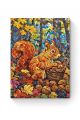 Алмазная мозаика на подрамнике «Белка и орехи» 80x60 см